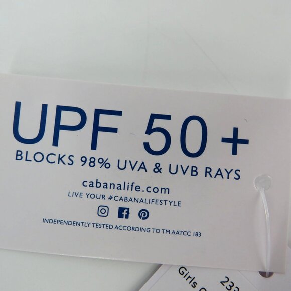 Girls Cabana Life UPF 50+ Pink Rash Guard & Printed Bikini Set Size 4 NWT $40 - Picture 4 of 6